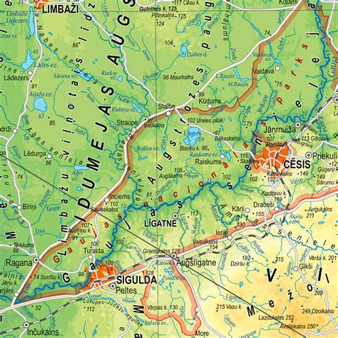 dodies.lv kartes|latvijas fiziogeografiska karte.